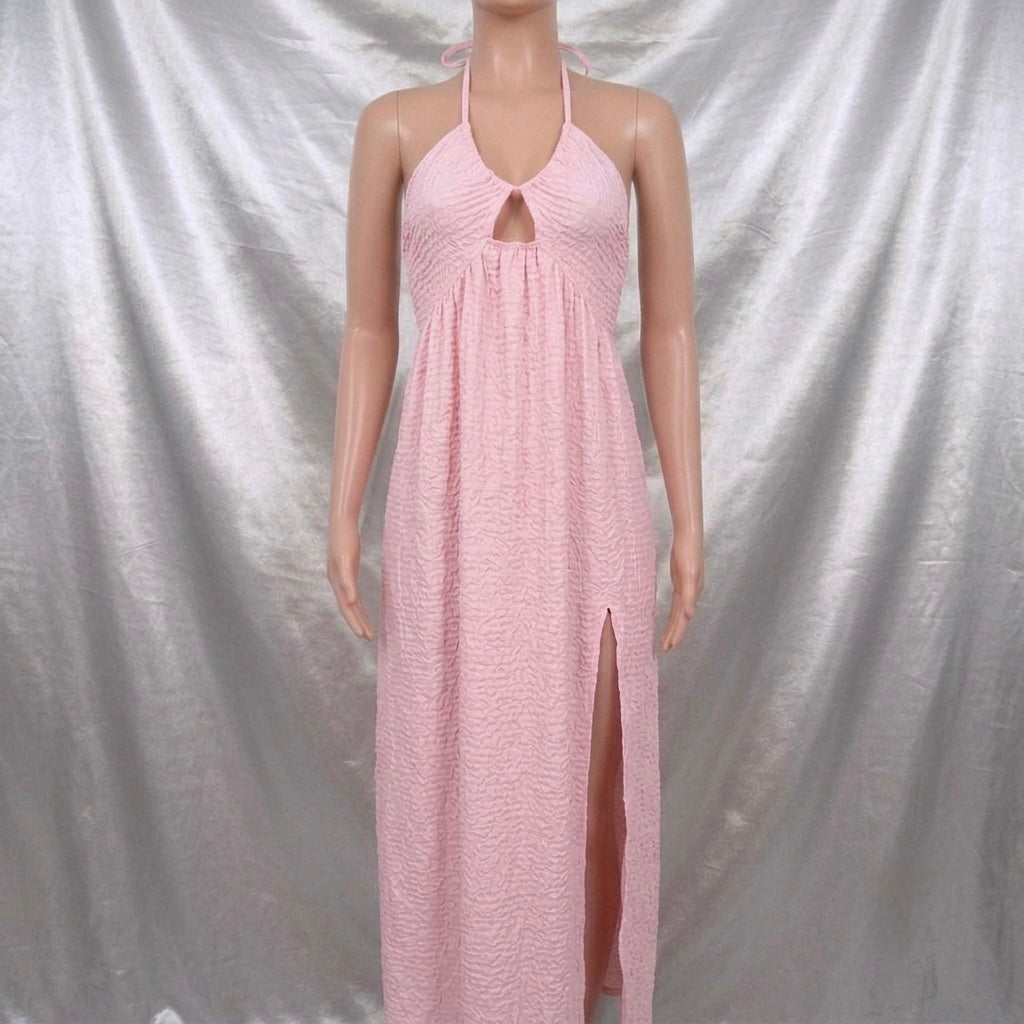 Pink Textured Maxi