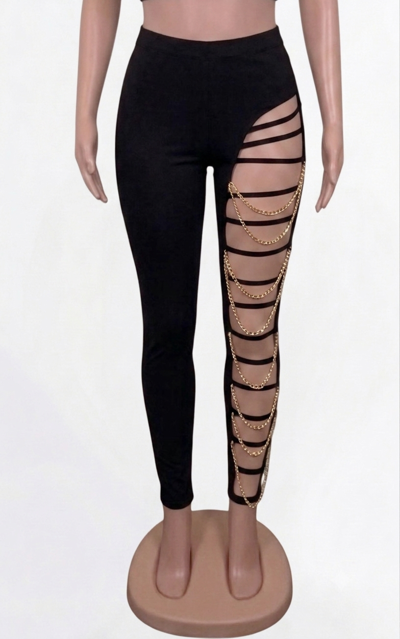 Black Chain Leggings