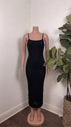 Black Crochet Maxi