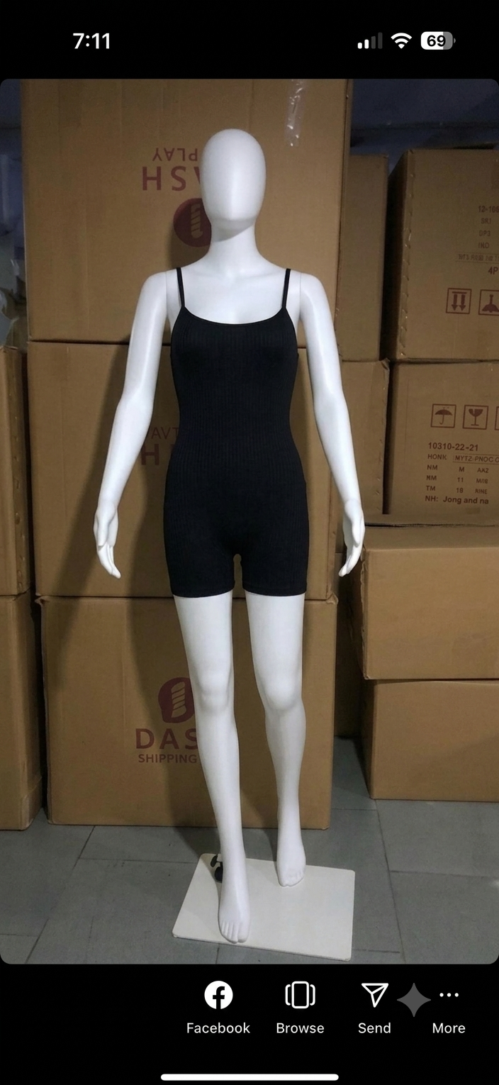 Black Ribbed Romper