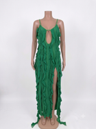 Green Ruffle Maxi