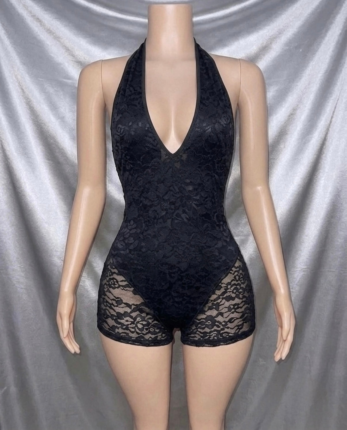 Black Lace Romper