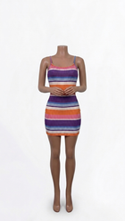 Multi-Stripe Mini Dress