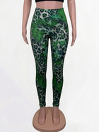 Green Leopard Leggings