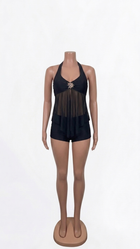 Black Sun Detail Swimsuit
