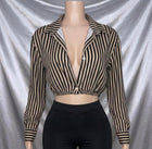 Strip crop shirt