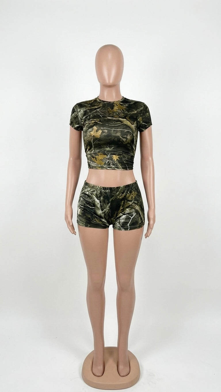 Camo Crop Set
