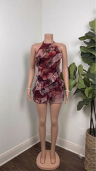 Burgundy Ruffle Mini