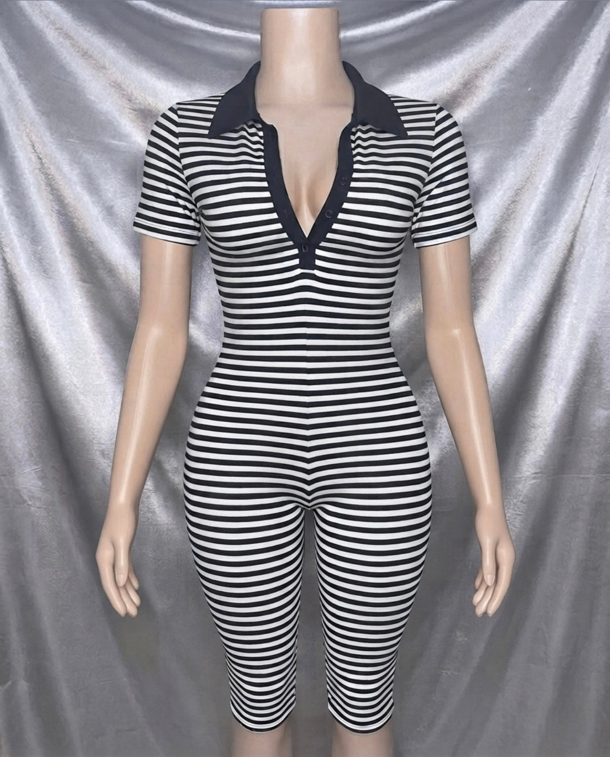 Retro Stripe Romper⁠
