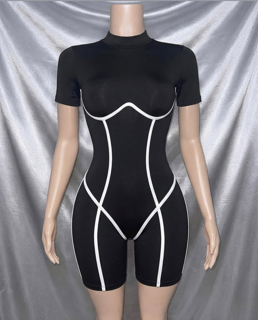 Monochrome Contour Romper