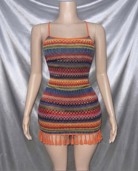 Sunset Fringe Dress