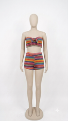 Patterned Tie-Front Set
